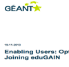 Options for Joining eduGAIN