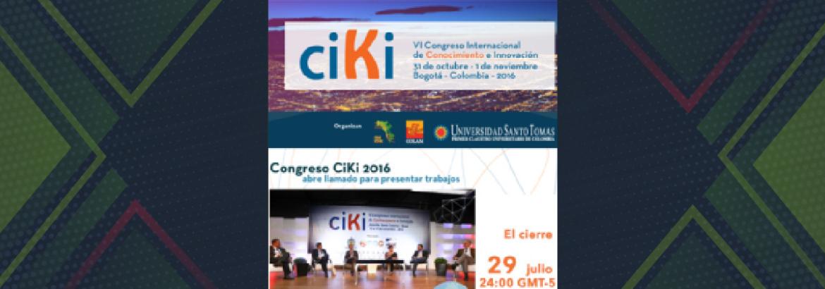 Llamado a presentar trabajos para participar en ciKi 2016