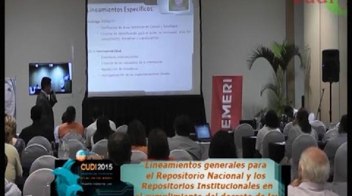 Preview image for the video "Reunión Primavera 2015 Lineamientos generales para Repositorios Nacional e Internacionales".