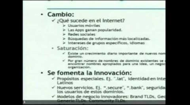 Preview image for the video "Nuevos Nombres de Dominio en Internet (Top-Level Domains)".