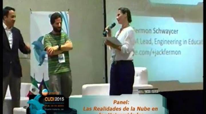 Preview image for the video "Reunión Primavera 2015 Panel Realidades de la nube en las universidades".