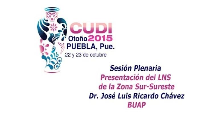 Preview image for the video "Sesión Plenaria, Presentación del LNS de la Zona Sur-Sureste. Dr. José Luis Ricardo Chávez BUAP".